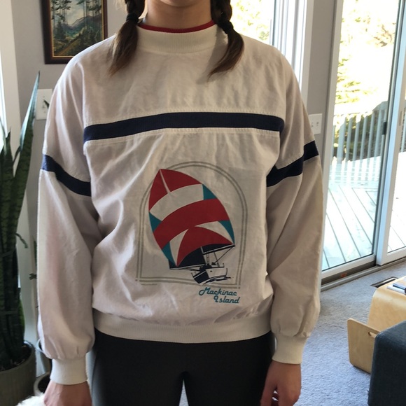 Vintage Mackinac Island Breezy Cotton Sweatshirt - Picture 6 of 6